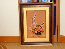 Goblen - Ikebana cu panselute
