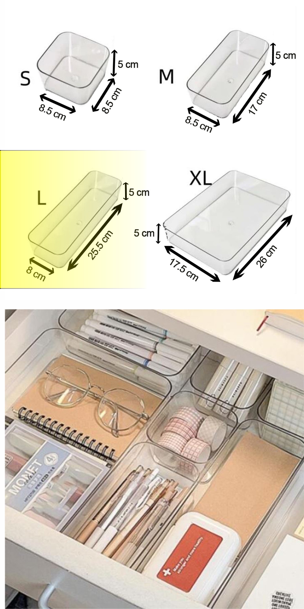 Cutie organizare L   8.5*25.5*5 cm