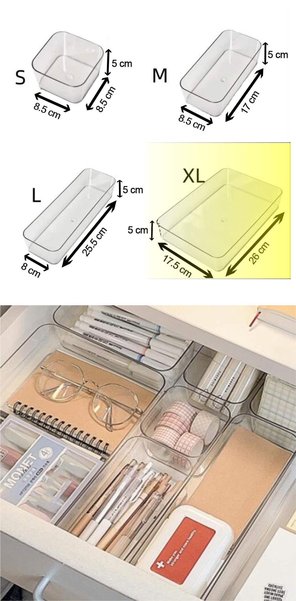 Cutie organizare XL   17.5*26*5 cm