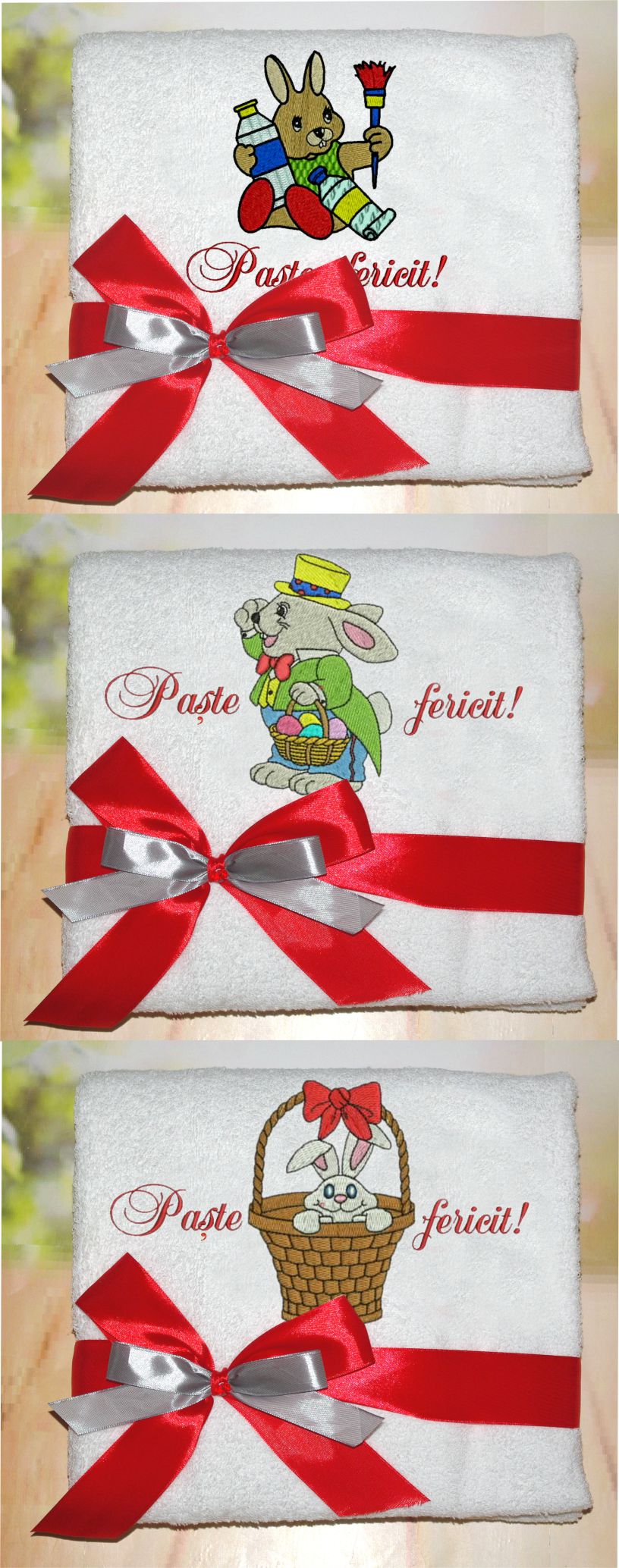 Set prosoape personalizate Paste Fericit! 4 50 x 90 cm