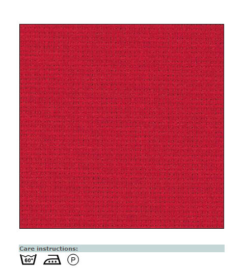 Aida canvas bright red