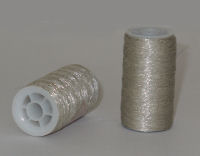 Metallic pearl grey thread