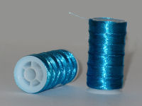 Metallic turquoise thread