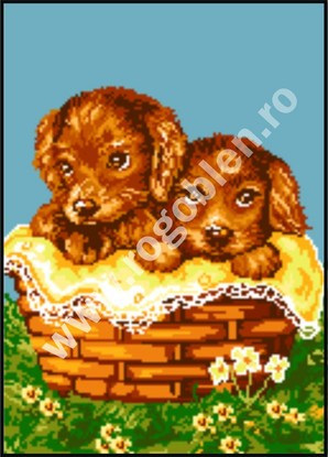 Basket with Doggies