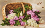 Goblen - Cos rasturnat cu liliac