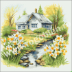 Goblen - House with Daffodils
