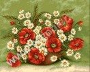 Goblen - Cos cu flori salbatice
